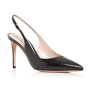 Giorgio Armani Decolette Leather Slingback Pumps